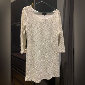 Cream/white cotton sparkle dress. New Year or a date night.Canadian Large